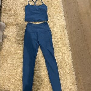 Beyond Yoga sky blue heather spacedye Set XS
